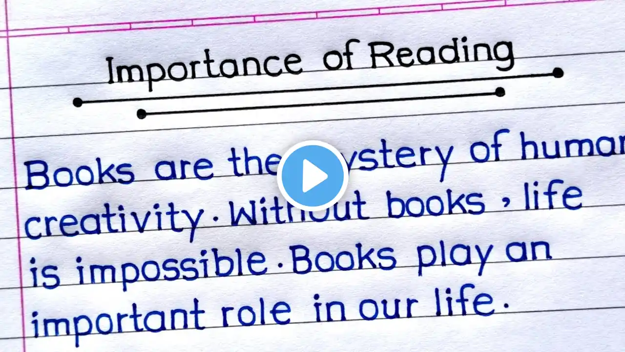 Write An Essay On Importance Of Reading Books In English | Essay On Importance Of Reading |