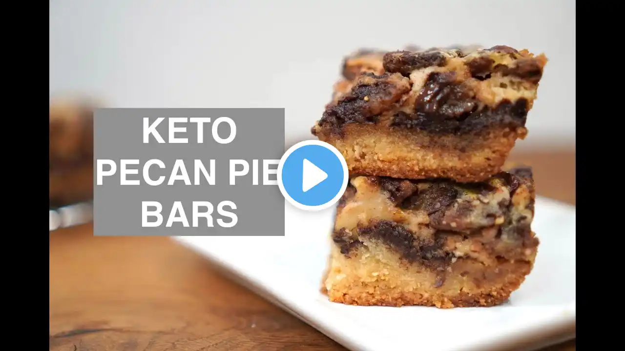 KETO EASTER PECAN PIE BARS! Gooey & Decadent Bars with Chocolate & Maple Flavor