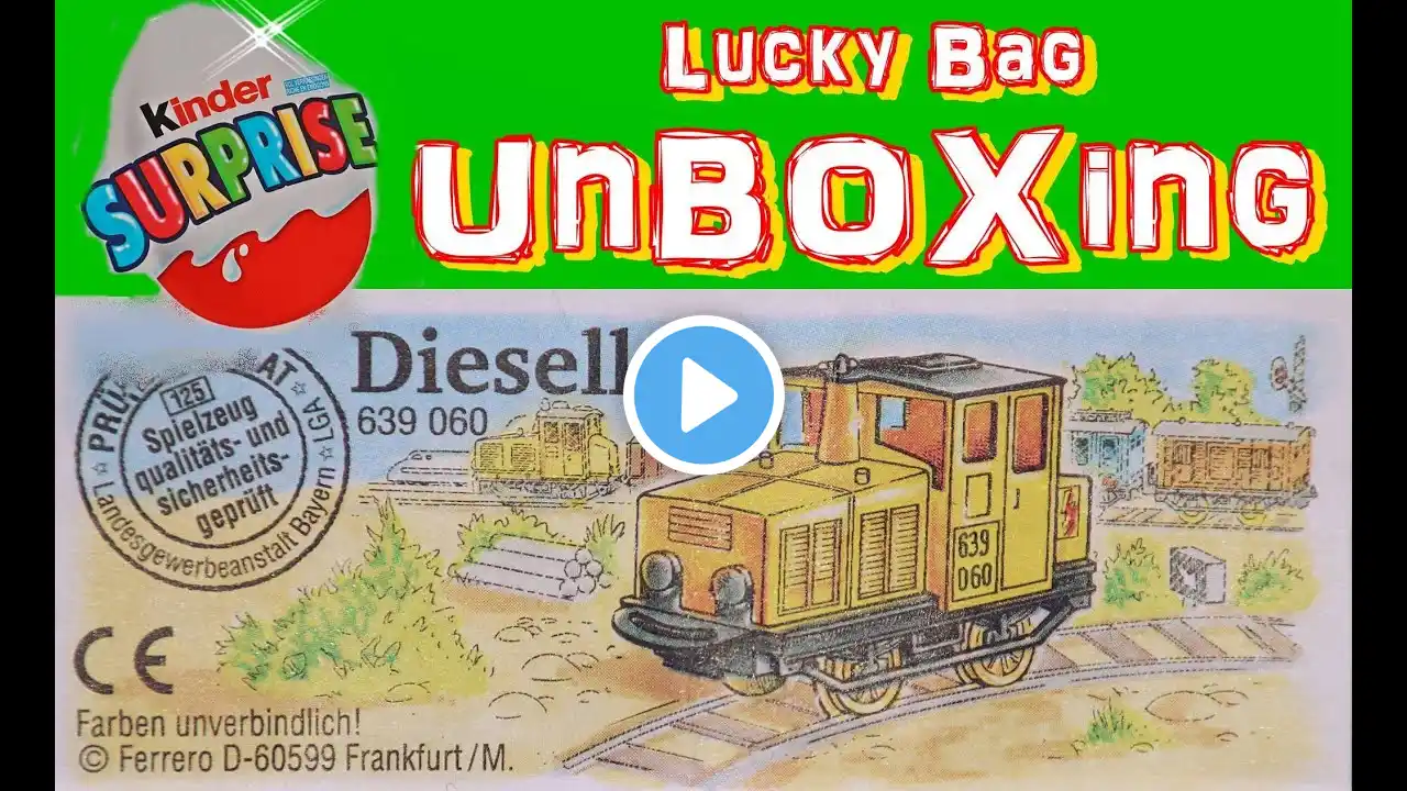 UNBOXING OLDIES SURPRISE EGGS kinder Überraschung DIESELLOK Üei old egg opening alte Üeier öffnen :)