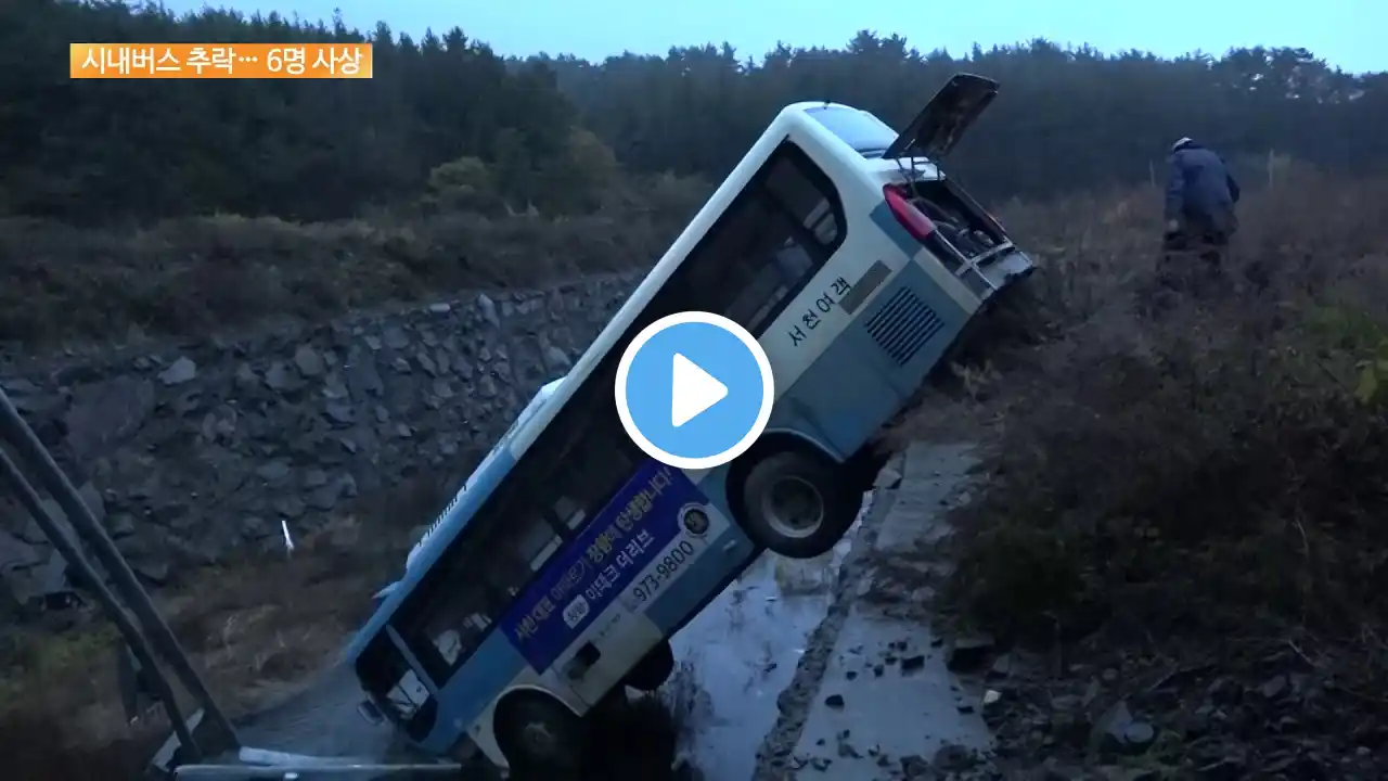 [sbn] 시내버스 추락 6명 사상