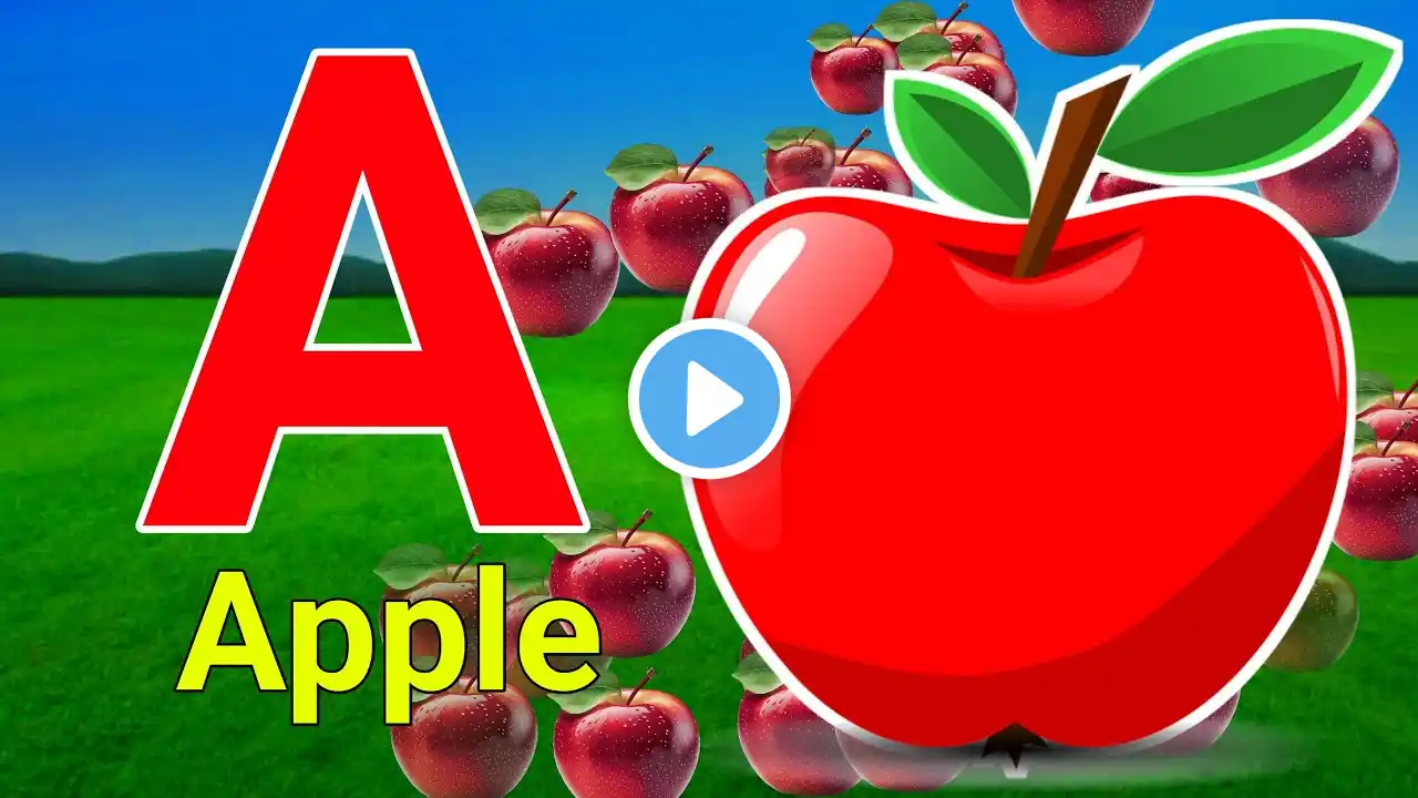 Phonics Song 2 with TWO Words in 3D - A For Airplane - ABC Alphabet Songs & Sounds abcd 1234 kid's