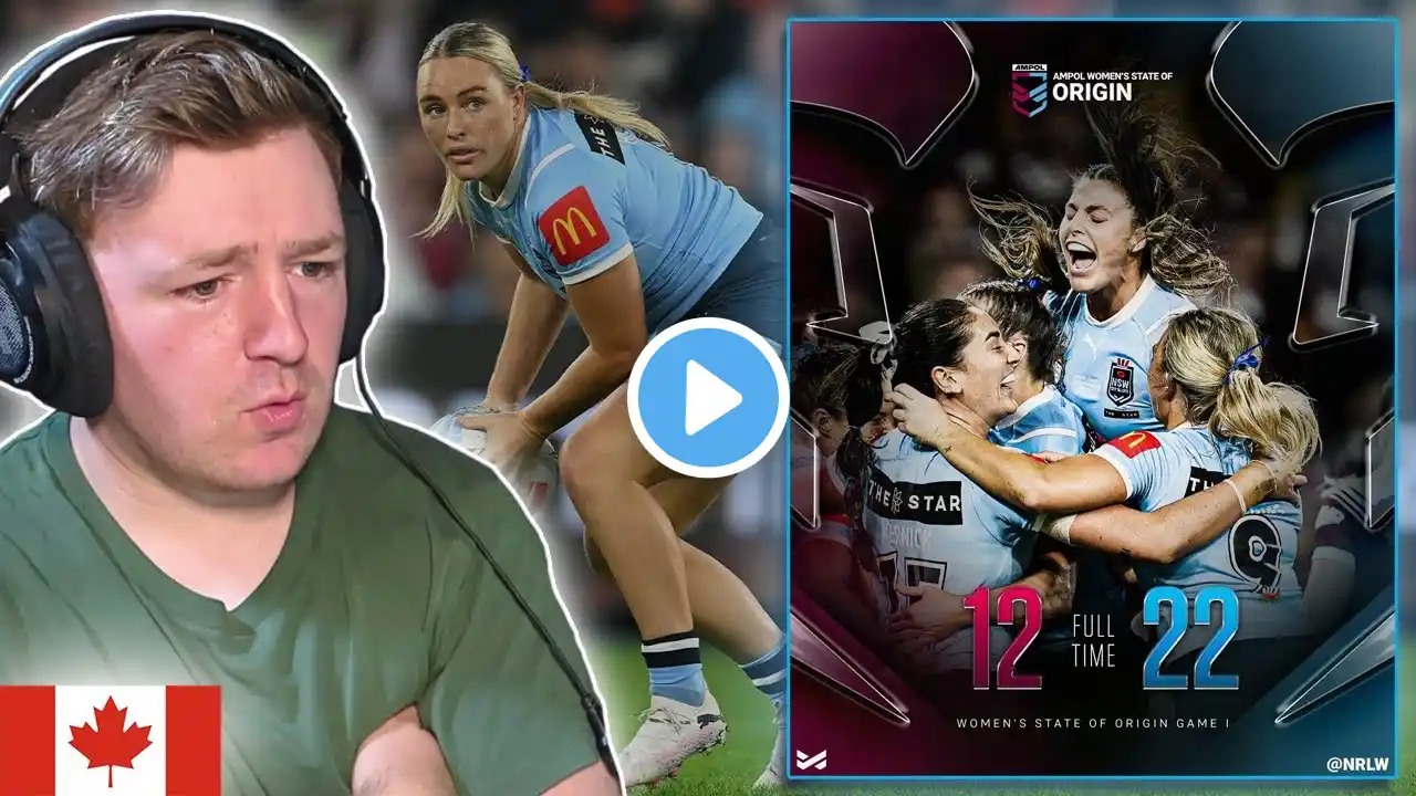 HOCKEY FAN REACTS: Women's State of Origin 2024 Game 1 /// Maroons vs Sky Blues NRLW