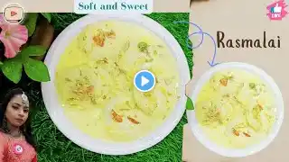 हलवाई जैसी रसमलाई की रेसिपी पैकेट दूध से,     Rasmalai roshmalai halwai Hindi cooking .....