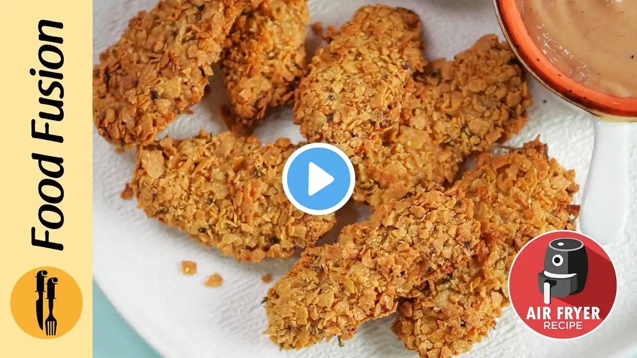 Crispy Chicken Strips in Air fryer Lunchbox Recipe by Food Fusion