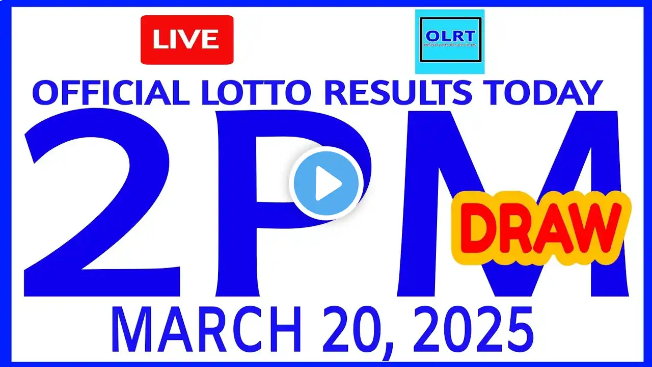 Lotto Results Today March 20, 2025 2pm draw swertres results