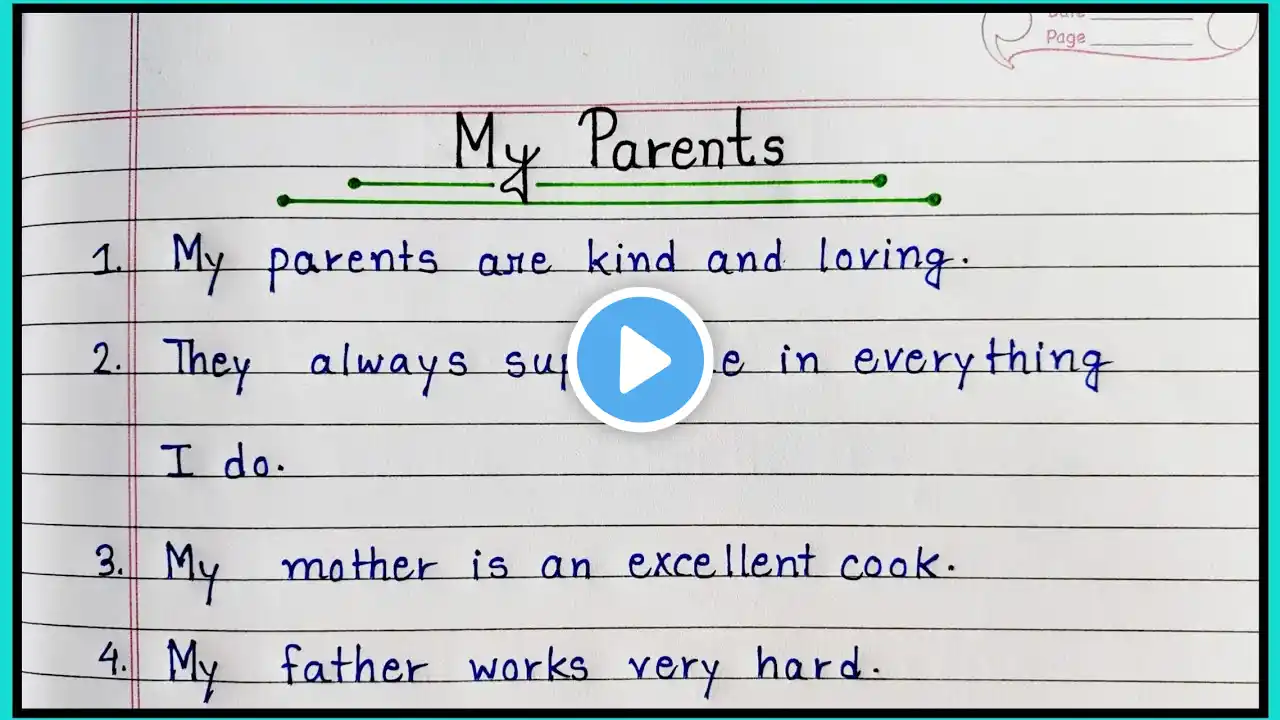 10 Lines Essay On My Parents | Essay On My Parents In English | 10 Easy Sentences About My Parents