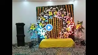 Home mehandi setup Beautiful and simple stage decor ideas for wedding events / Elegant backdrop