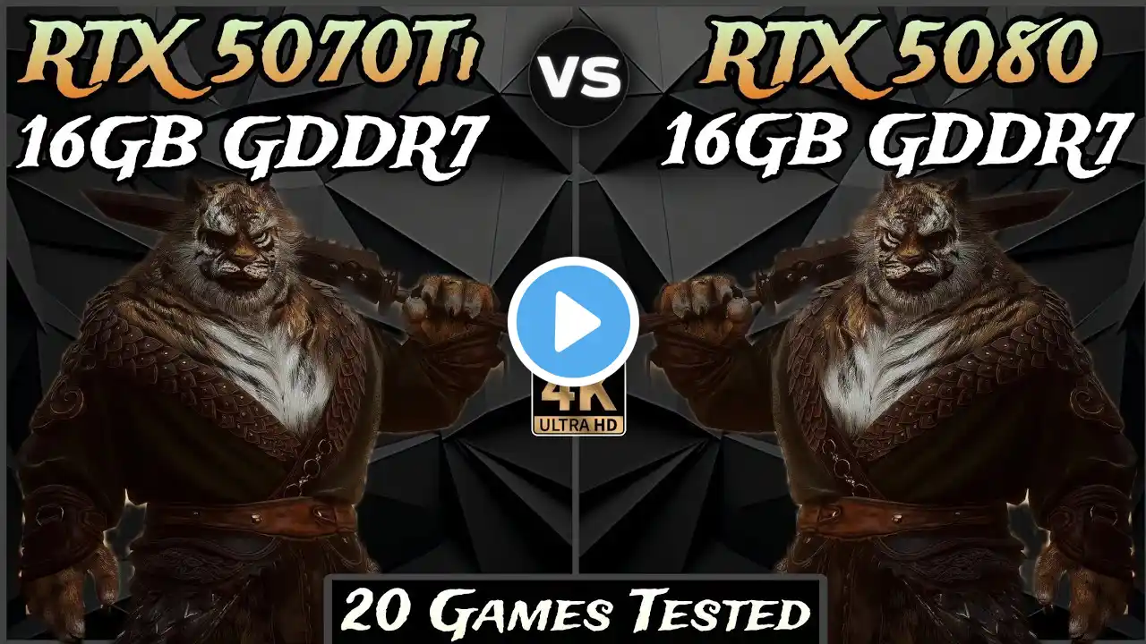 RTX 5070 Ti vs RTX 5080 - Test In 20 Games - 4K