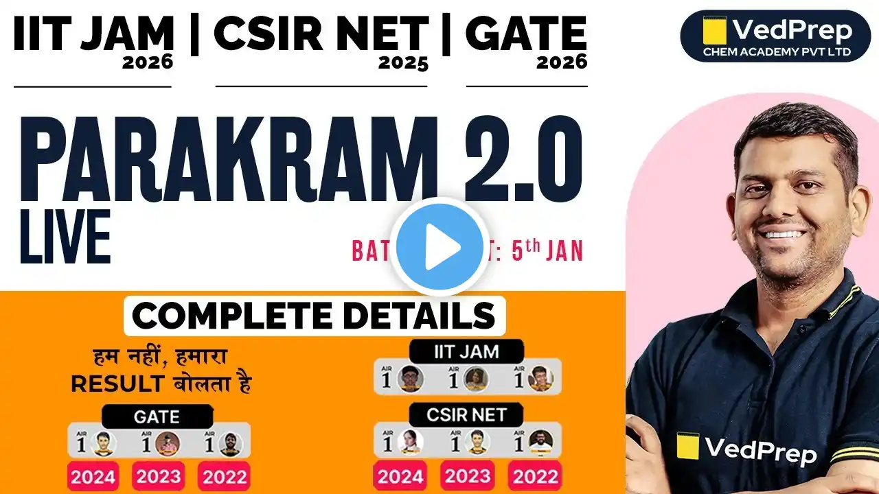 Parakram 2.0 | Online Batch | IIT JAM 2026 | CSIR NET 2025 | GATE 2026