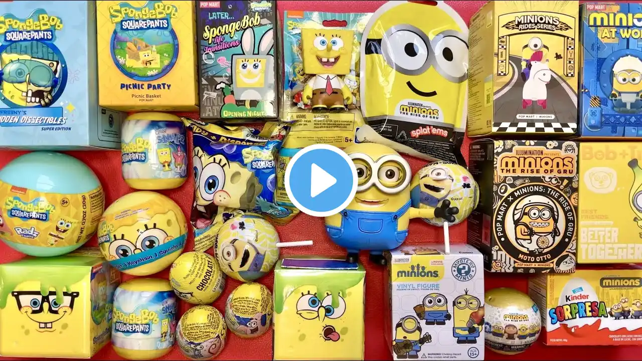 ASMR Spongebob VS Minions Satisfying Collection Unboxing no talking