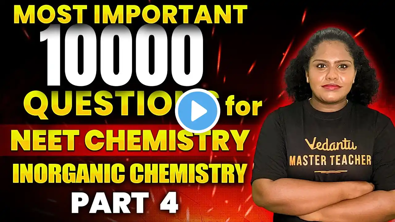 NEET 2025 | Inorganic Chemistry - Most Important Questions Part 4 | Premila Ma'am