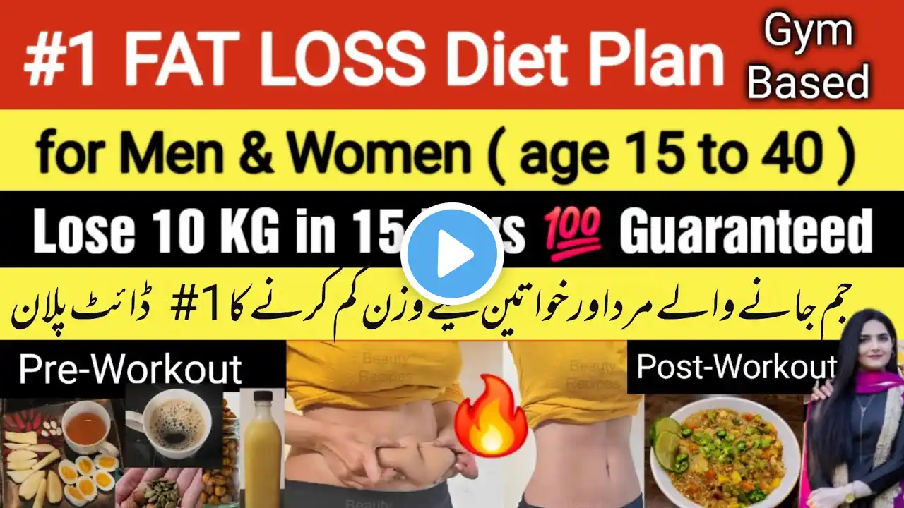 #1 Gym Based FAT LOSS DIET PLAN for Men and Women | Full Day of Eating | Desi Gym Diet plan