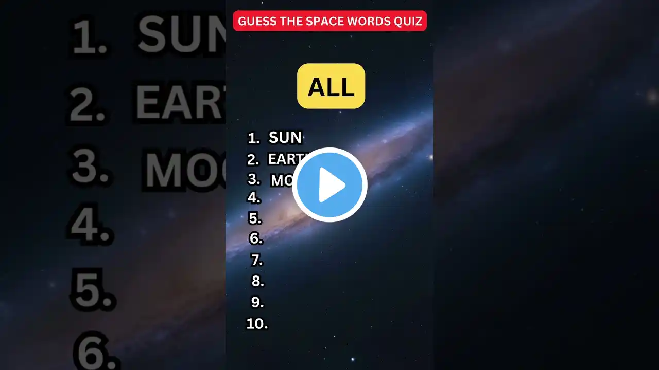 Can You MASTER These SPACE Words in 90 Seconds? #shorts  #quiz  #spacewords  #trivia