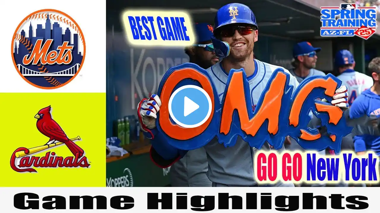 New York Mets Vs St.Louis Cardinals (TODAY) Game Highlights | MLB Training Spring 2025