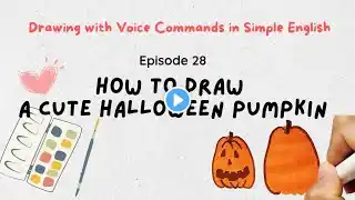 Vẽ bí ngô Halloween Part 28:How to Draw a Cute Halloween Pumpkin-Easy Step-by-Step Tutorial for kids