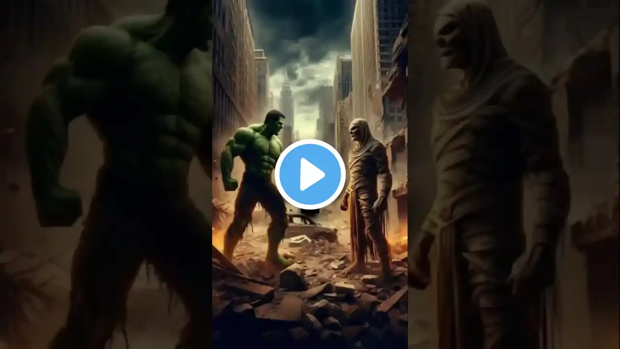 Hulk Plus mummy and avengers (hulk, captain America, Thor, Spider-Man, DoctorStrange) #avengers