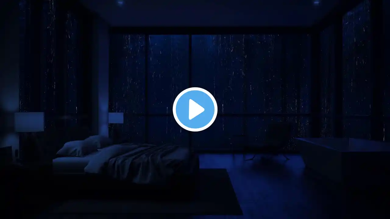 Rain Sounds For Sleeping - 99% Instantly Fall Asleep With Rain And Thunder Sound At Night