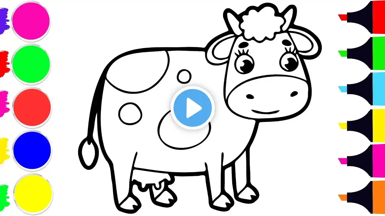 Drawing a Cute Cow is EASY for Beginners | How To Draw a Cute Cow With Step by Step