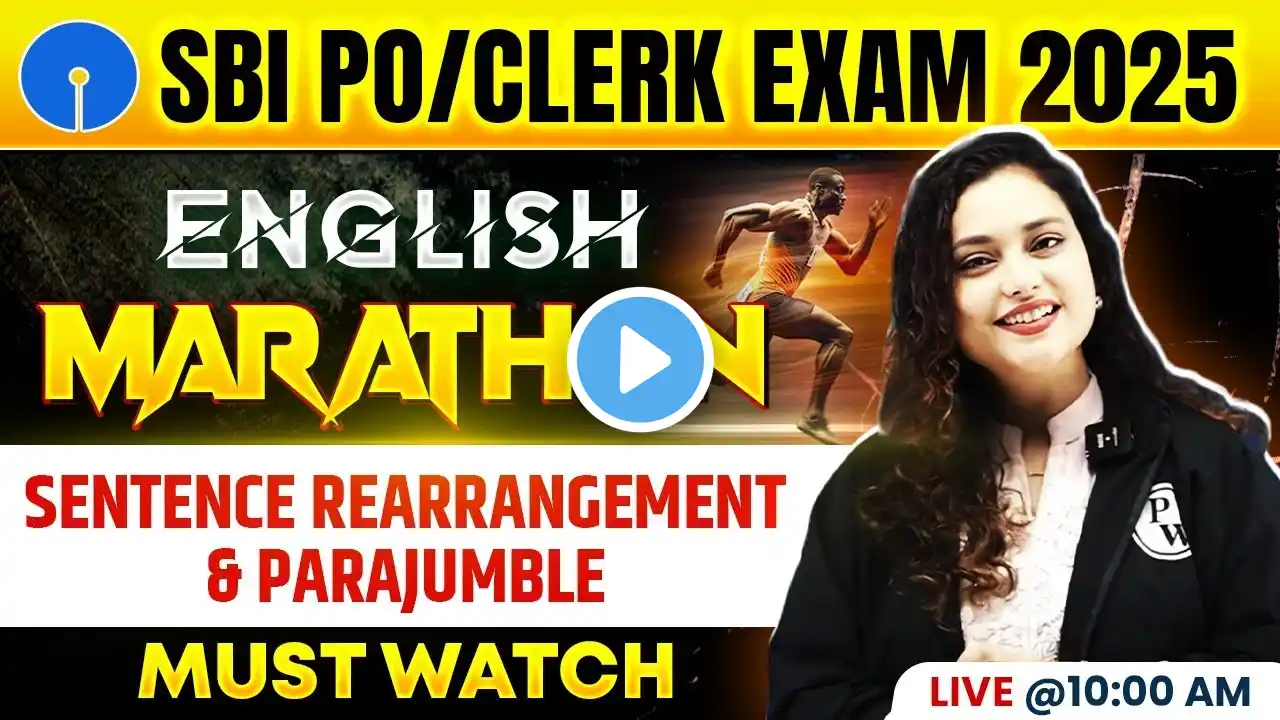 SBI Clerk / PO English 2025 | Sentence Rearrangement and Parajumbles | by Rupam Ma'am