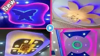 Latest 40 Plus Gypsum False ceiling Designs for Living room Bedroom with LED Light colors furniture.