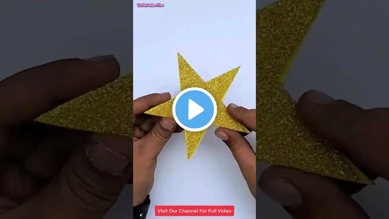 How to make Stars Using Paper Glitter Foam Sheet Crafts #diy #chirstmascraft #christmasdecorations