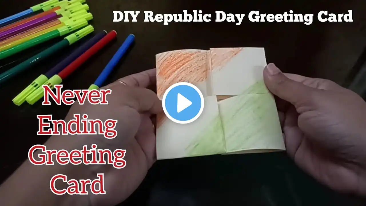 DIY easy Republic Day greeting card/Never Ending Greeting Card/Endless Card #republicdaygreetingcard