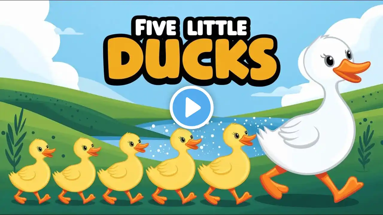 Five Little Ducks - Animated Musical Video for Kids - Fun Nursery Rhyme