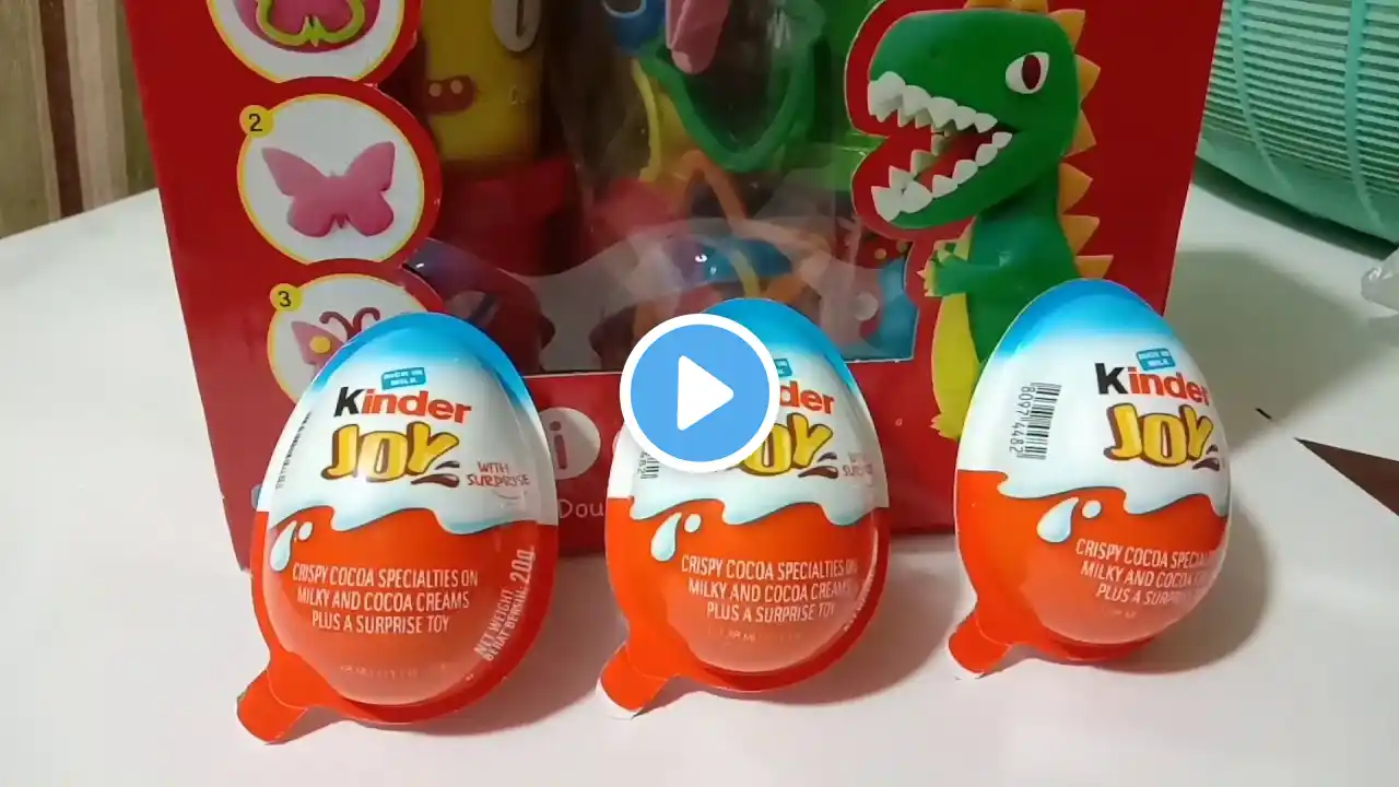 3 Kinder Joy Surprise Eggs Unboxing