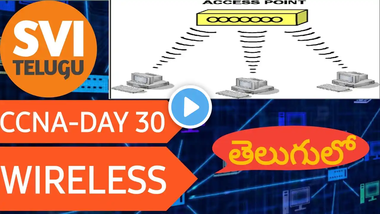 CCNA Basic Networking in Telugu | Day 30 | WIRELESS | SVI TELUGU 2021