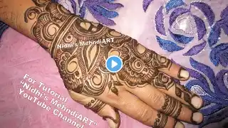 Gulf Style Henna Mehndi Designs for Back Hand Tutorial