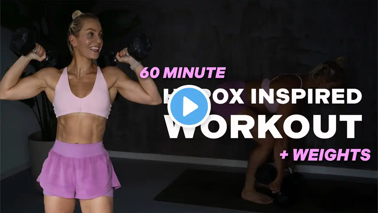 60 MIN HYROX INSPIRED WORKOUT | Full Body Crusher | Strength + Conditioning | + Weights | + Repeat