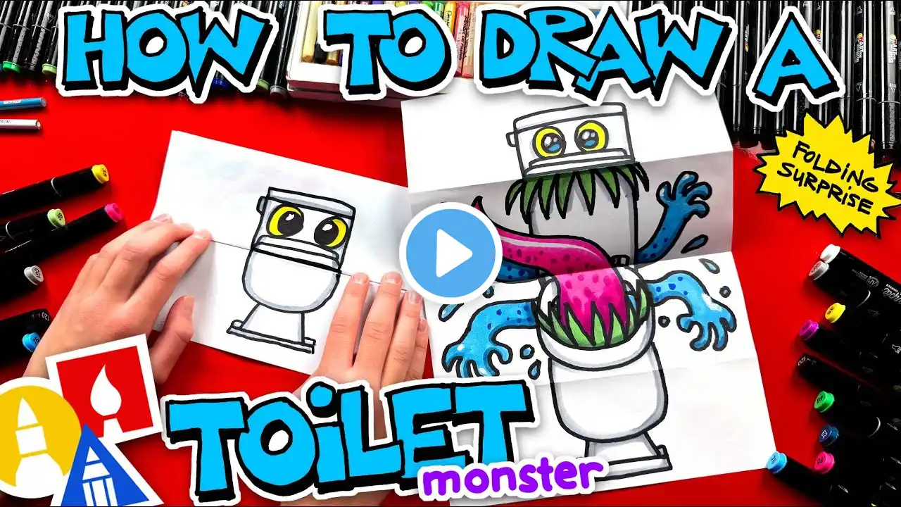 How To Draw A Toilet Monster Folding Surprise