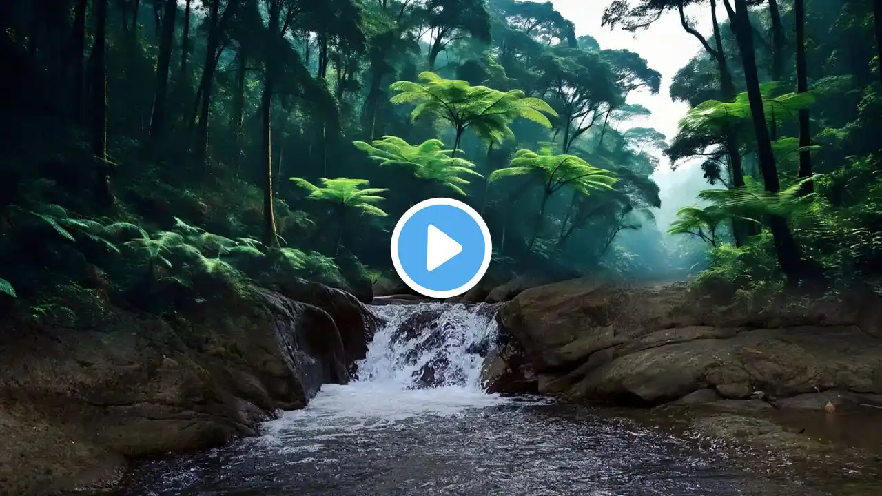 Gentle Stream Sounds | Forest River Ambience & Bird Chirping Relaxing for Sleep