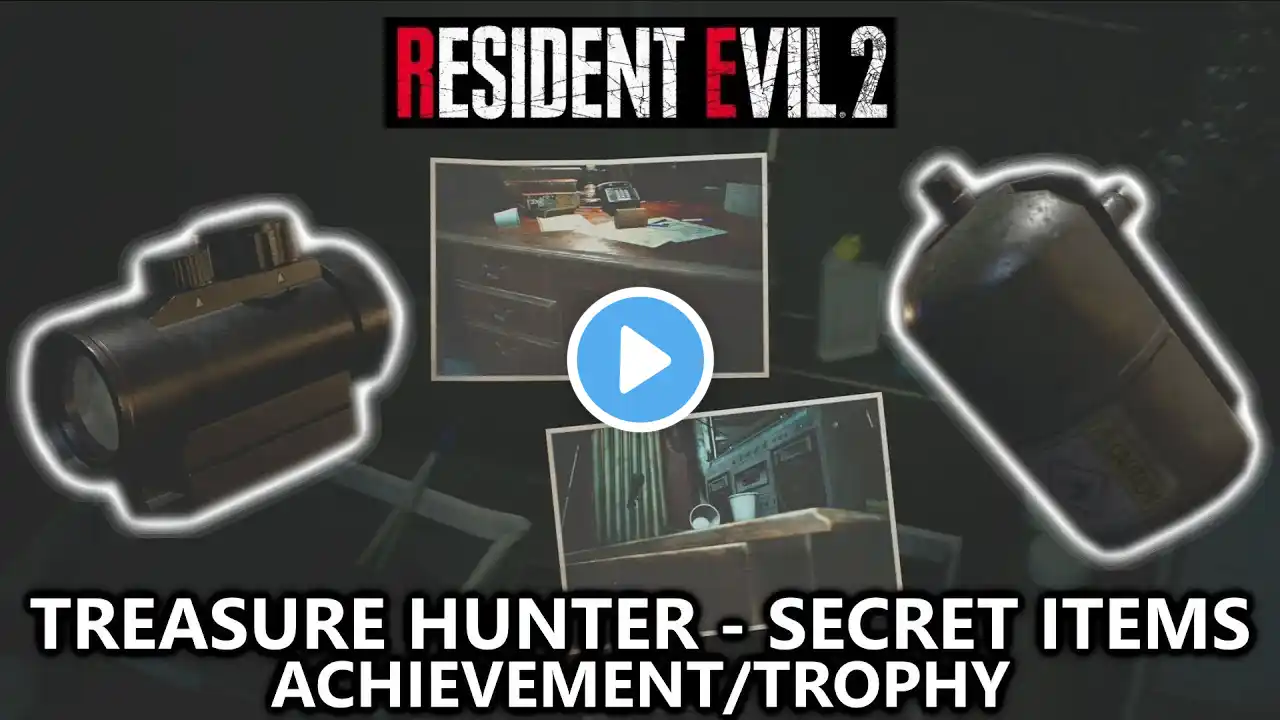 Resident Evil 2 - Treasure Hunter - Secret Items from Film Roll "Hiding Places"