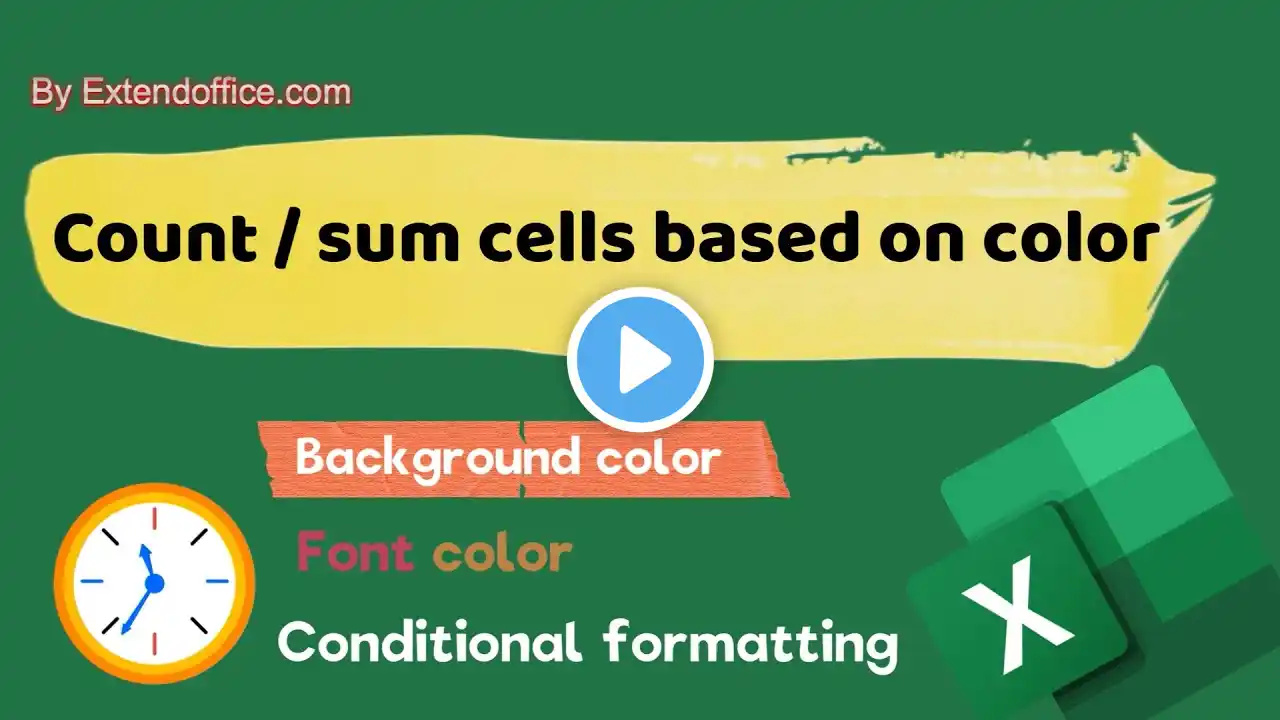 Count/sum cells by color (background, font, conditional formatting)