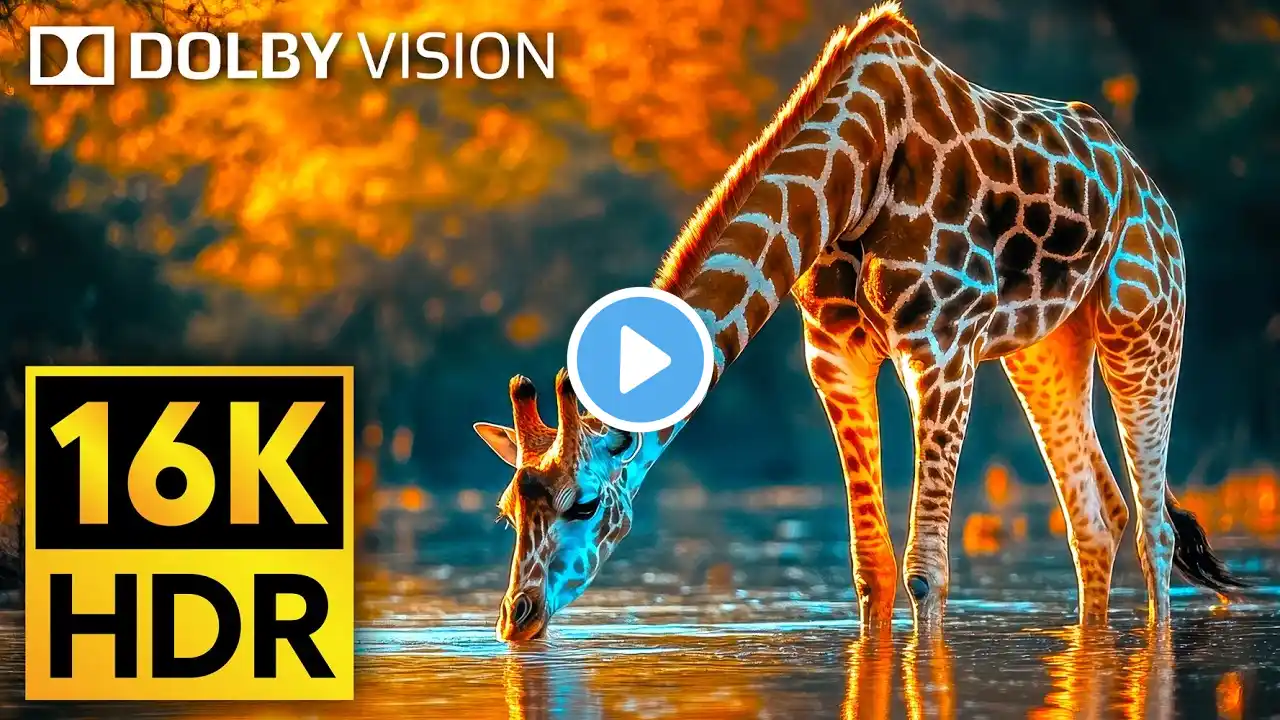 16K VIDEO ULTRA HD Dolby Vision HDR 120fps - Cutest Animals of The World #Wildlife #BGM