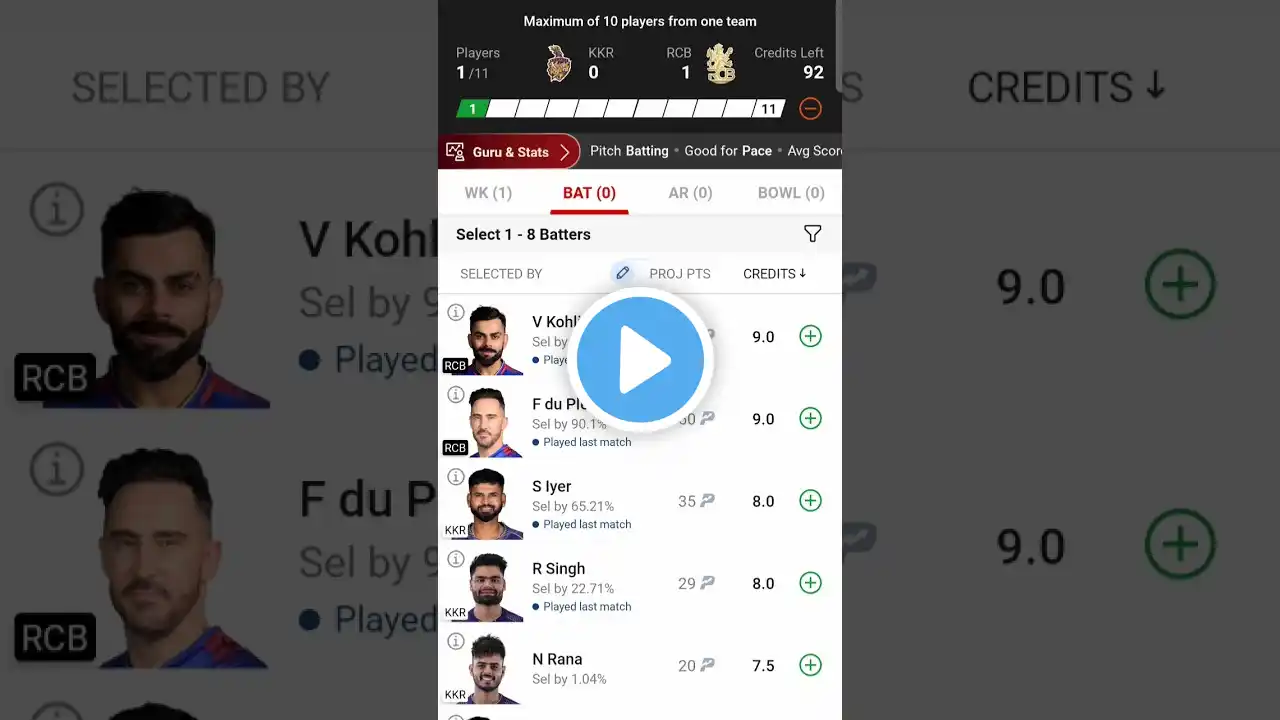 KKR vs Rcb Dream11 Prediction | Kolkata knight riders vs Royal Challengers Bangalore | KKR vs Rcb |