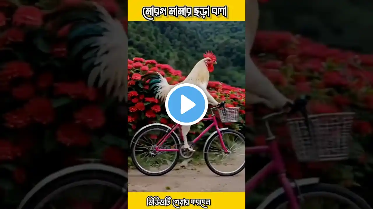 মোরগ মামার ছড়া বলা। Uncle Rooster rhymes ~ #shorts