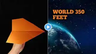 WORLD record,folding paper Airplane, how to make paper airplane