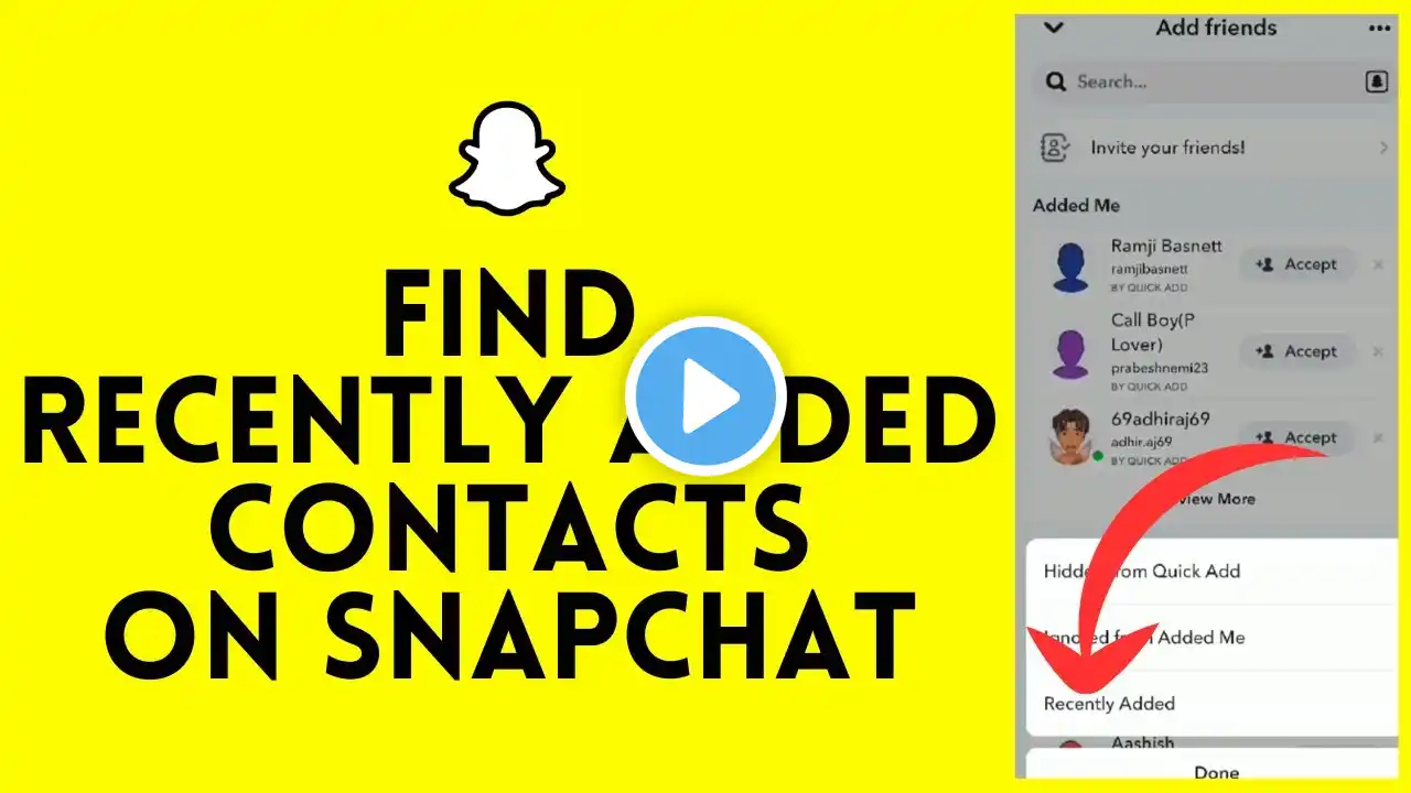 How To Find Recently Added Contacts On SnapChat - (Full Guide)