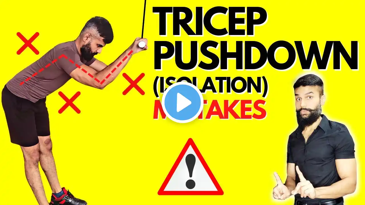 STOP doing Tricep Pushdown like this (Fix Tricep Workout Mistakes) #shorts #triceps #tricepsworkout