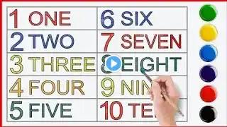 1 to 10 Numbers in Word/One ,Two, Three/Number with spelling