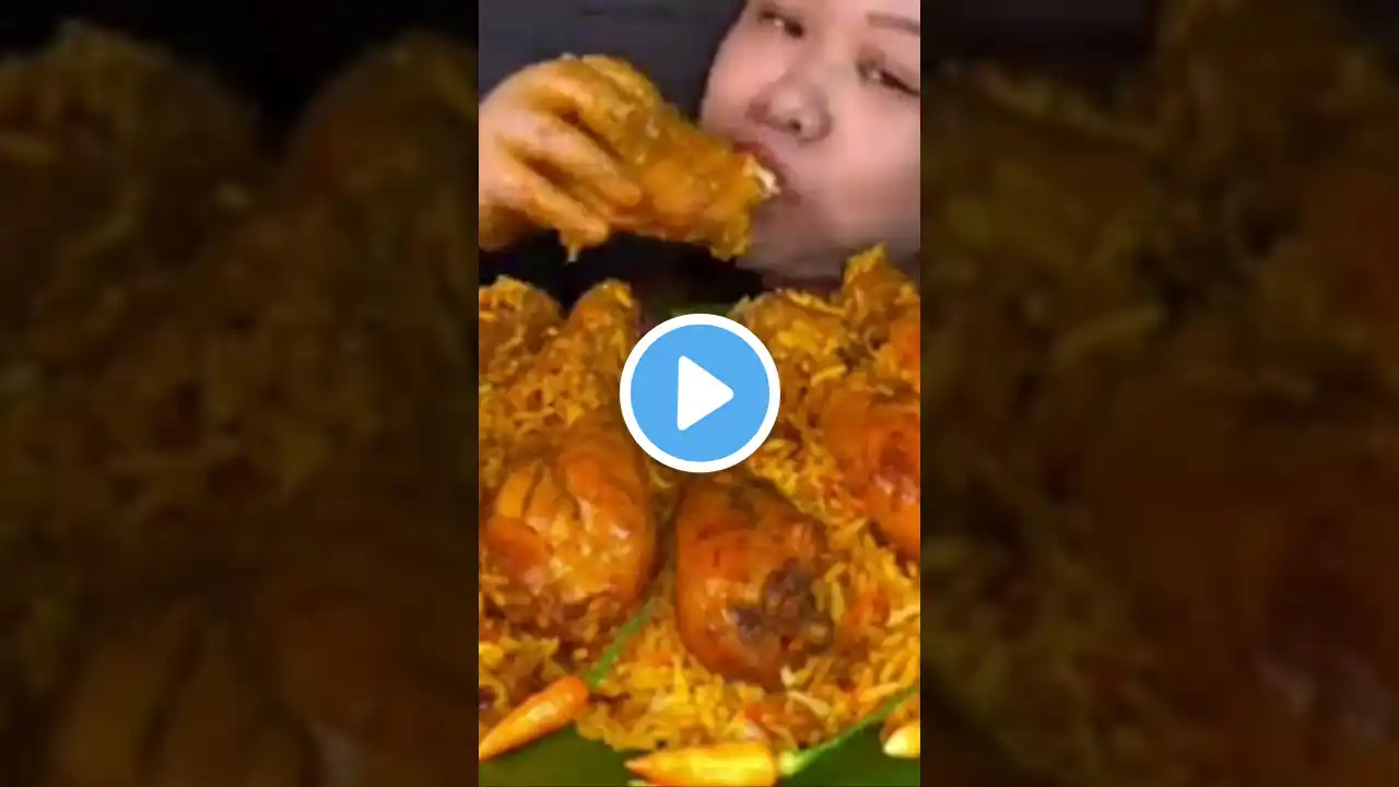5 KG 🤗🔥 BOMBAY CHICKEN BIRYANI, LOT’S OF CHICKEN LEG PIECE & SPICY CHICKEN CURRY MUKBANG | #shorts🔥