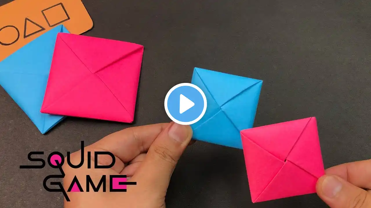 How to Make Squid Game Ddakji Toy | Easy Origami Paper Craft Tutorial (Step-by-Step)