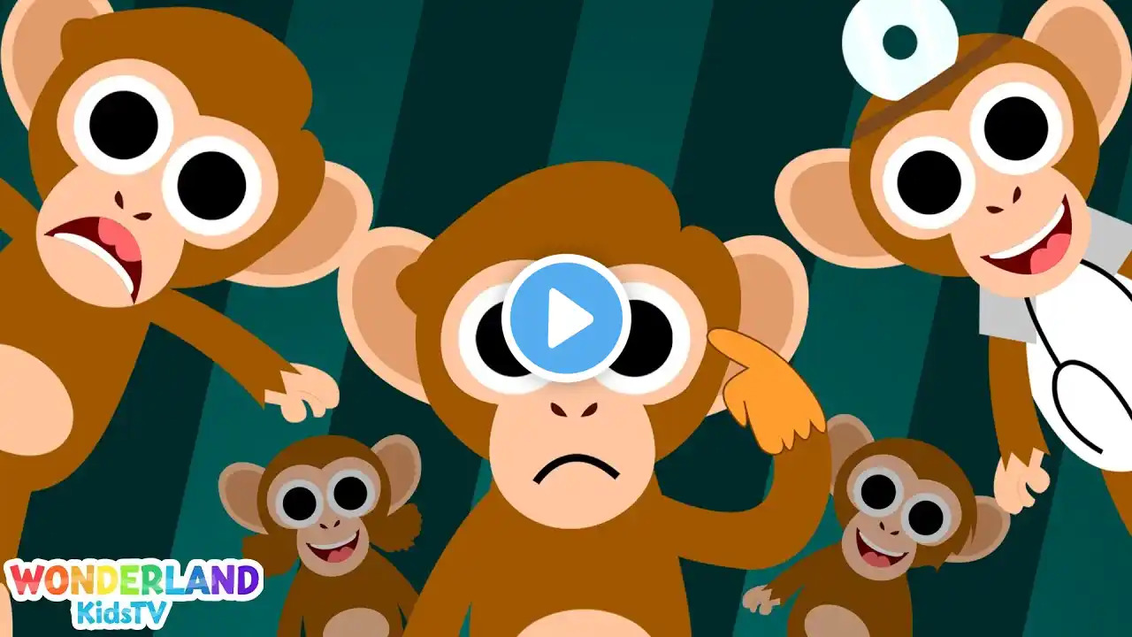 Five little monkeys Jumping on the bed - Nursery Rhymes & Kids Songs #nurseryrhymes #kidssongs