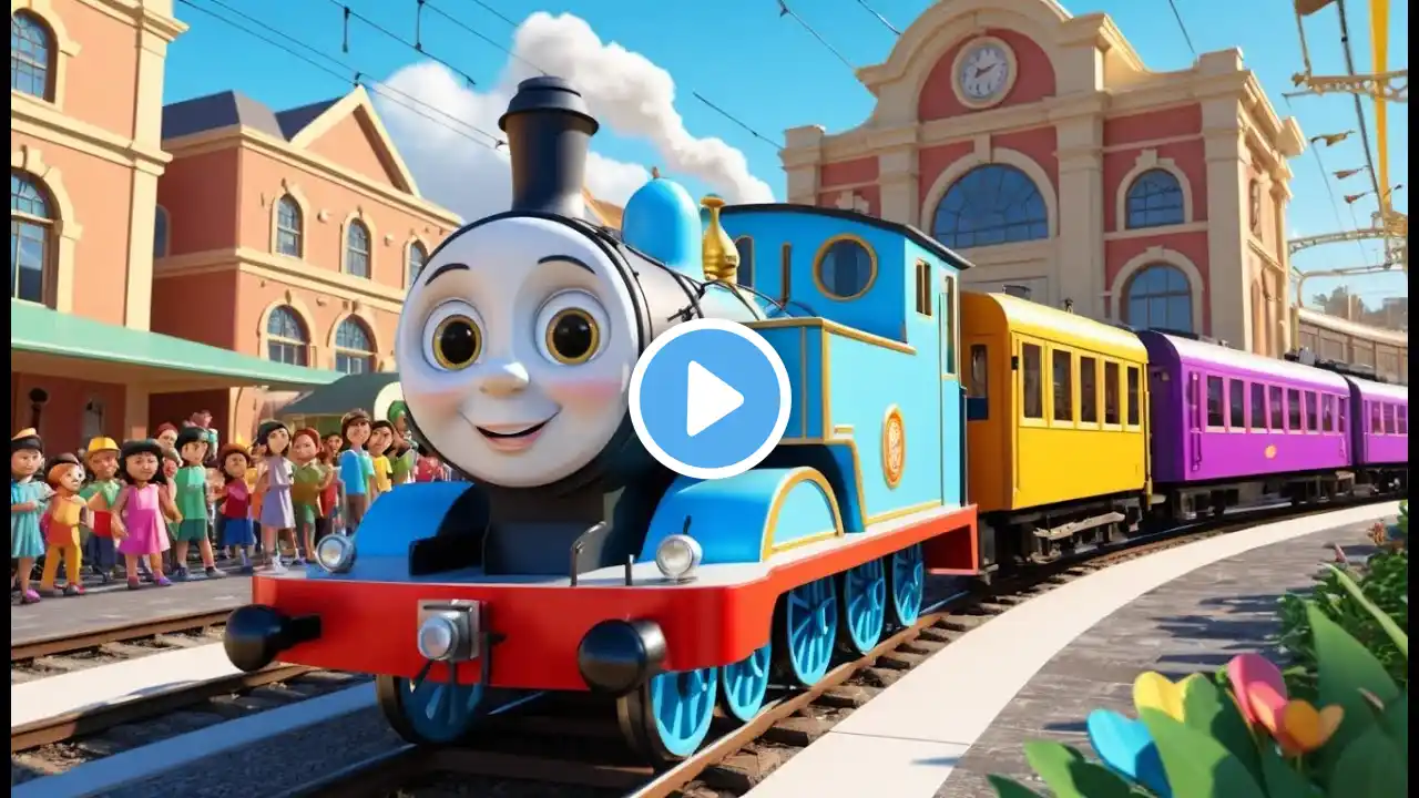 The Train on the Track Goes Choo Choo | Fun Nursery Rhyme for Kids | Sing-Along Song