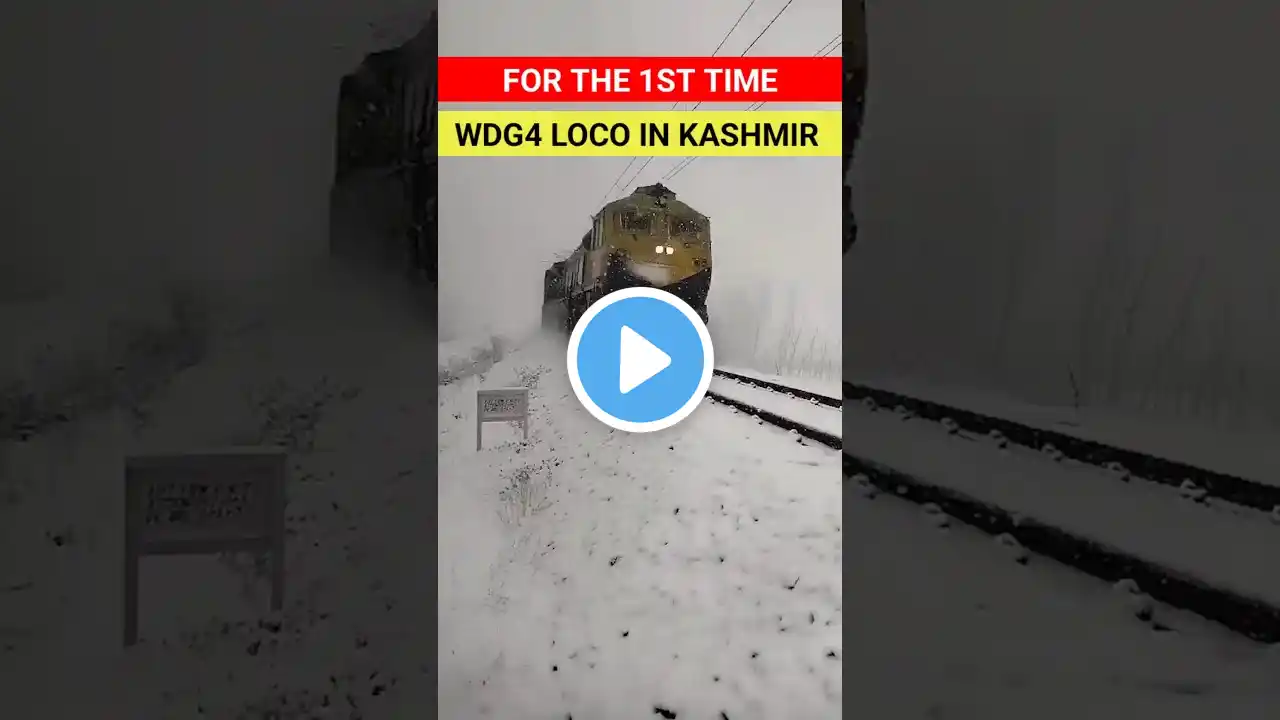 WDG4 Loco 1st time in Kashmir | USBRL project | anji khad bridge | chenab bridge #shorts #usbrl