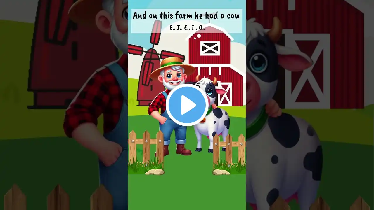 Old MacDonald Had a Farm 🐄🎶 | Fun Kids Song #Shorts #nurseryrhymes #kidssongs