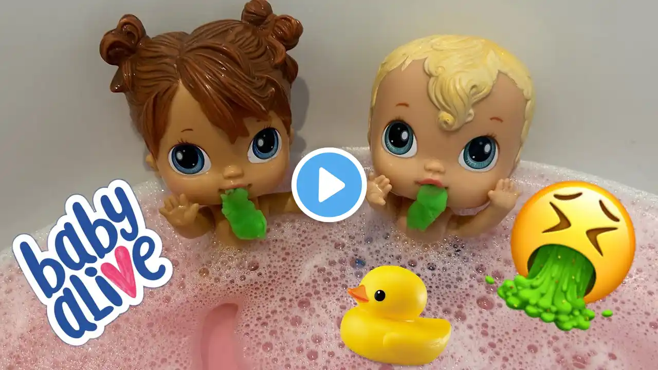 NEW Baby alive crib life dolls get Sick in the Bath! 🤢