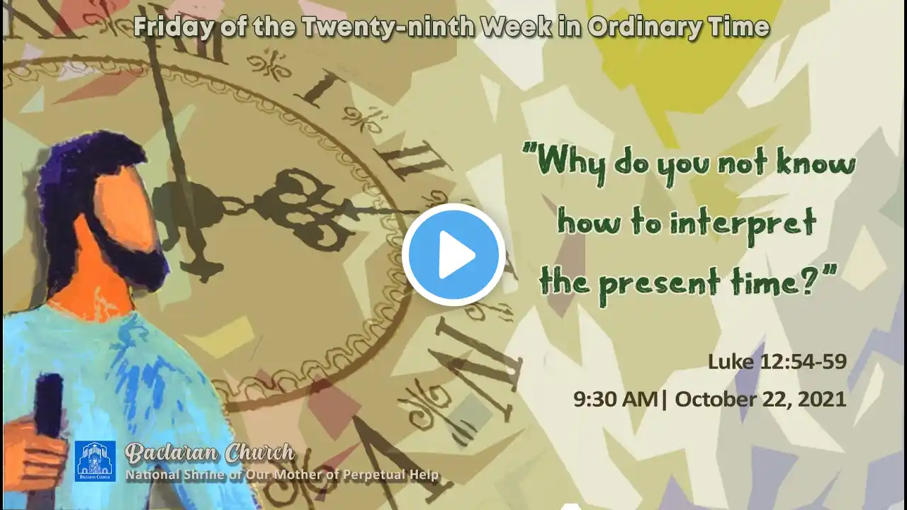 Baclaran Church Live Mass: Friday of the Twenty-ninth Week in Ordinary Time